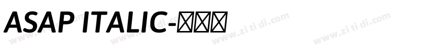 ASAP ITALIC字体转换